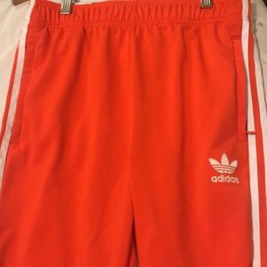 Orange Adidas joggers